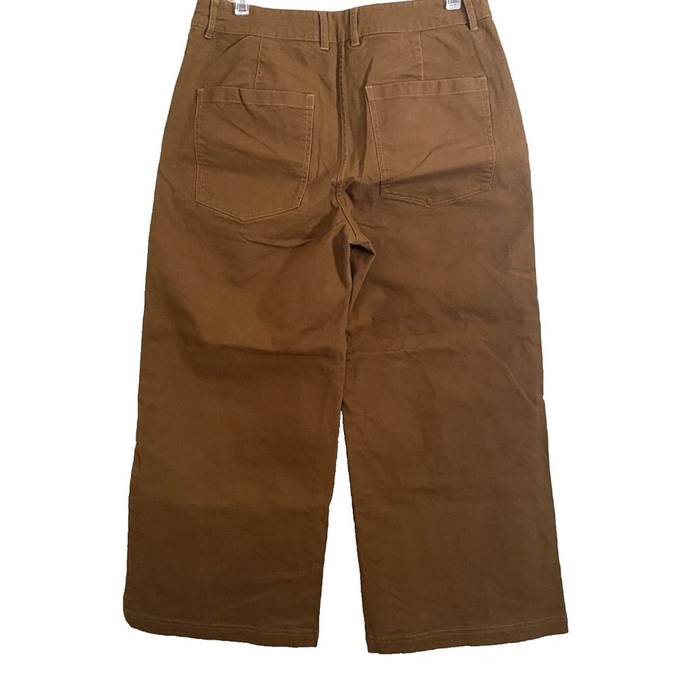 Elegant Wide Leg Tan Pants - Picture 3 of 11